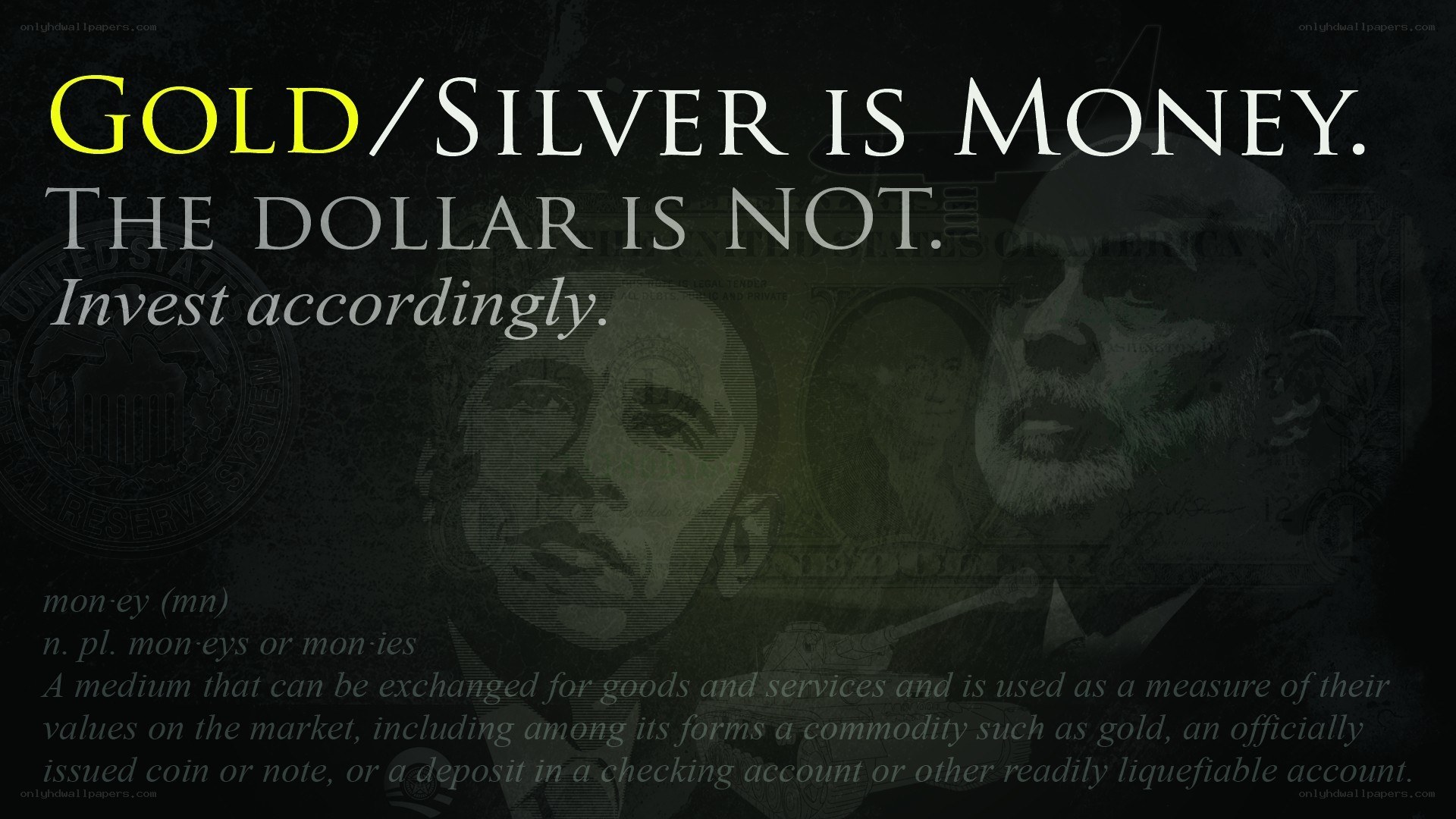 Gold and Silver Money Message