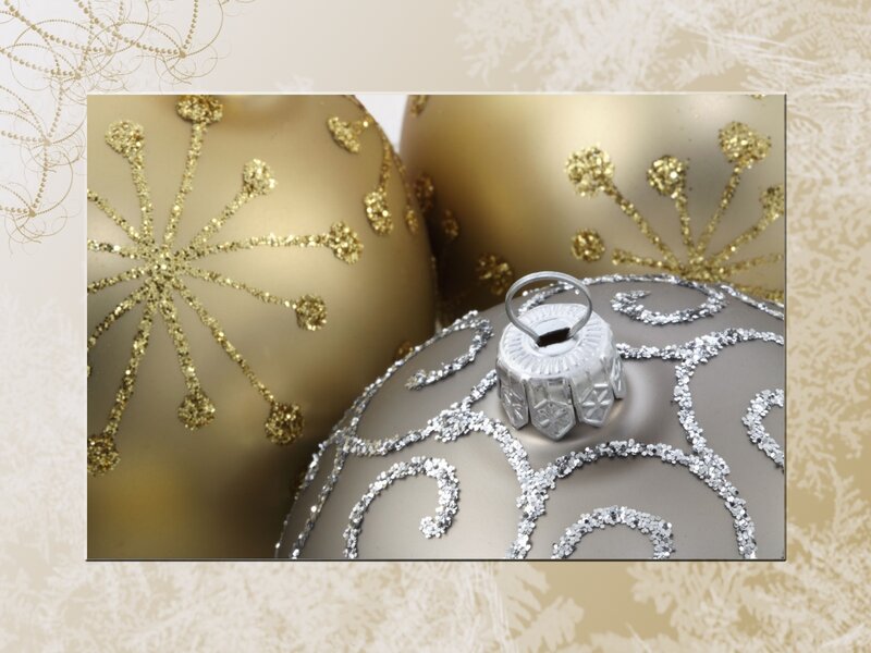 Gold and Silver Ornaments — Festive, Winter