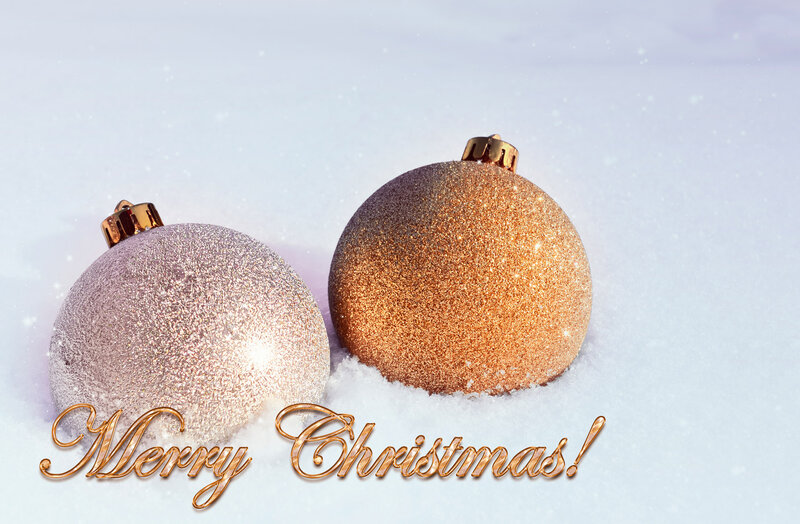 Gold and Silver Ornaments — White, Festive