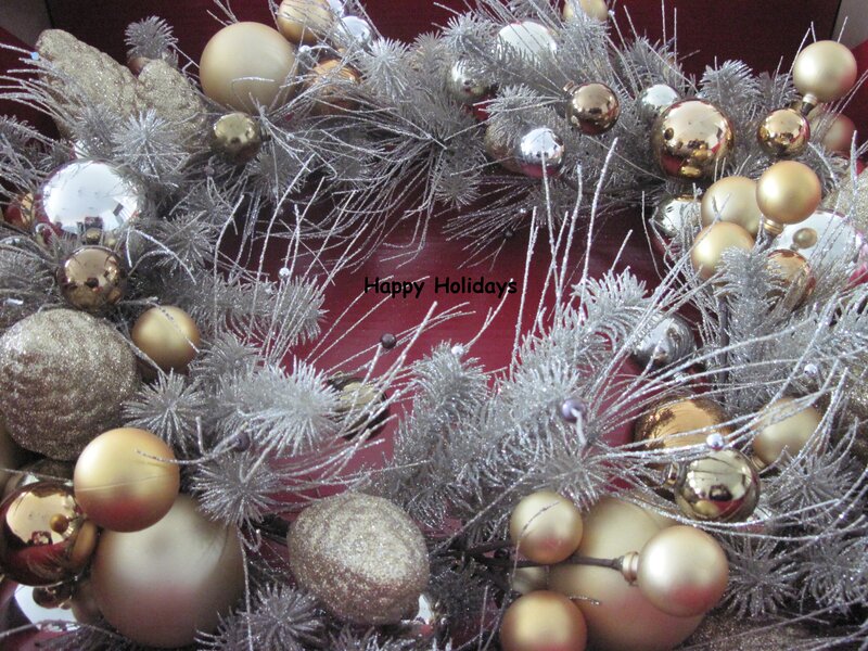 Gold and Silver Wreath — Festive