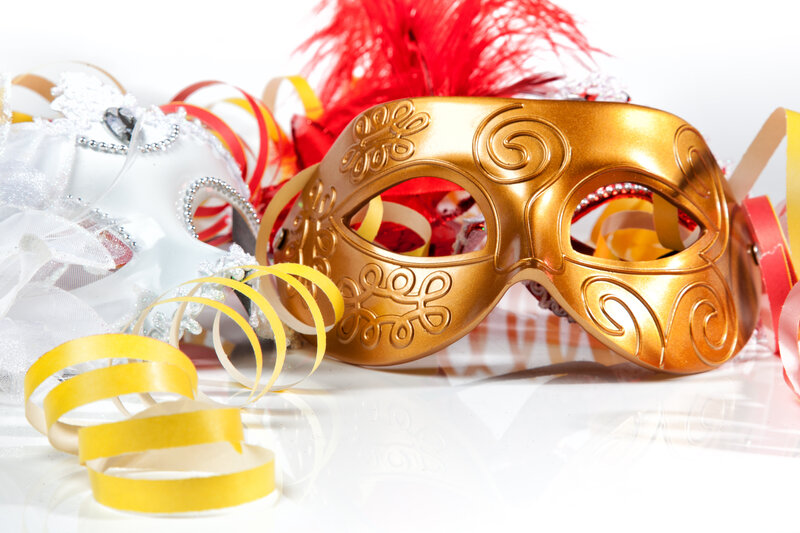 Gold and White Masks