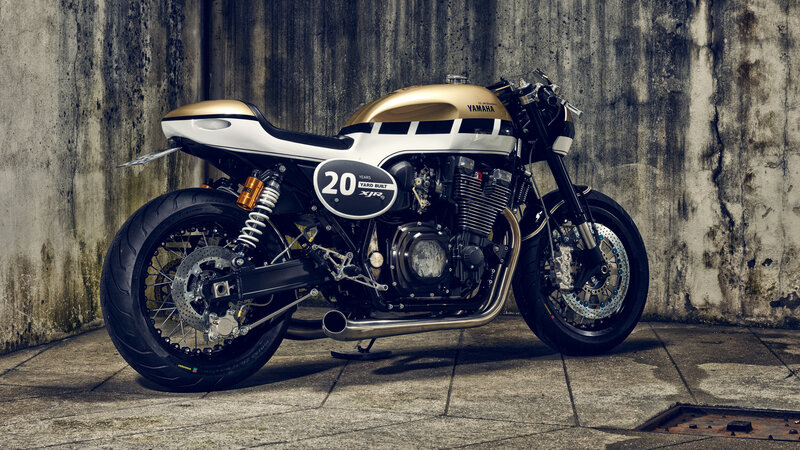 Gold and White Motorcycle