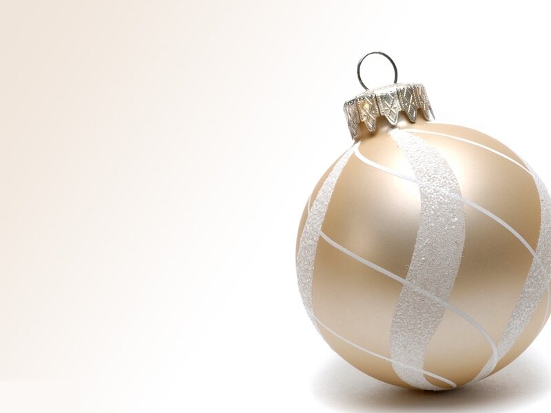 gold and white ornament