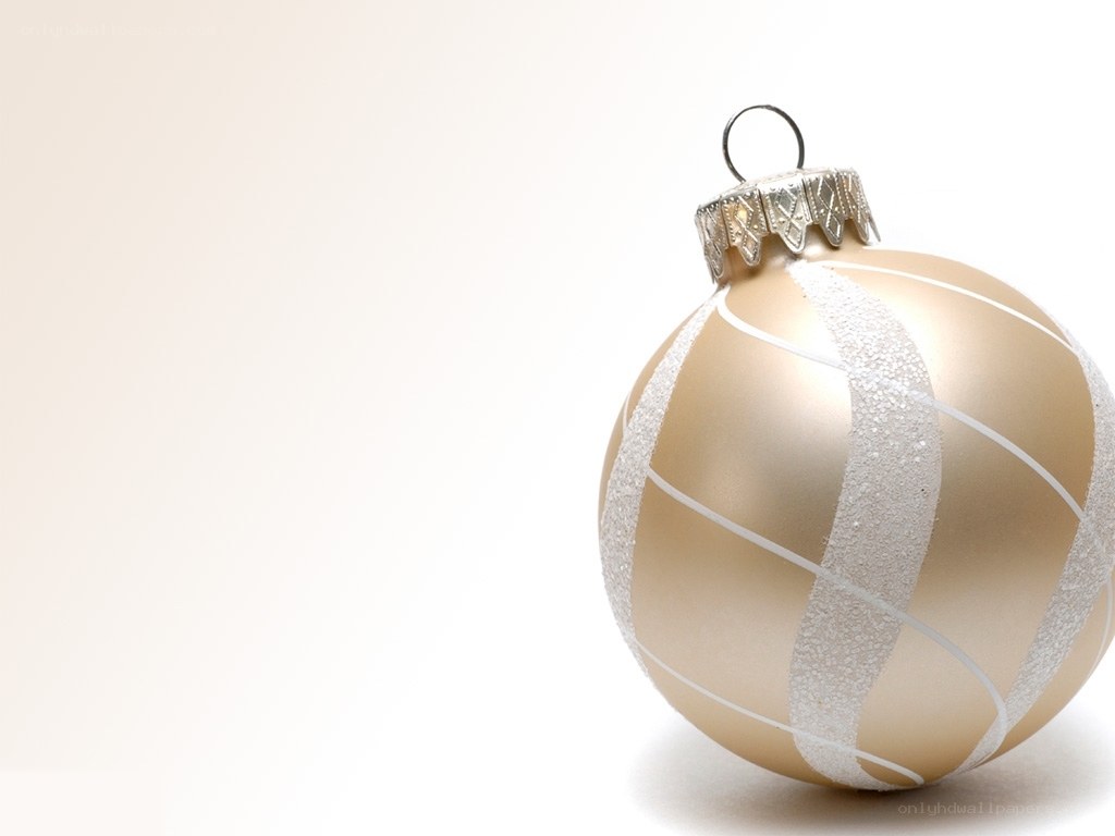 gold and white ornament