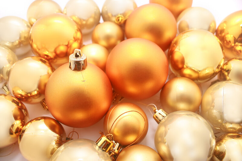 Gold and White Ornaments