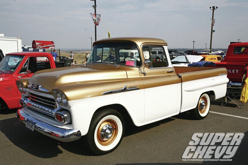 Gold and White Pickup Truck