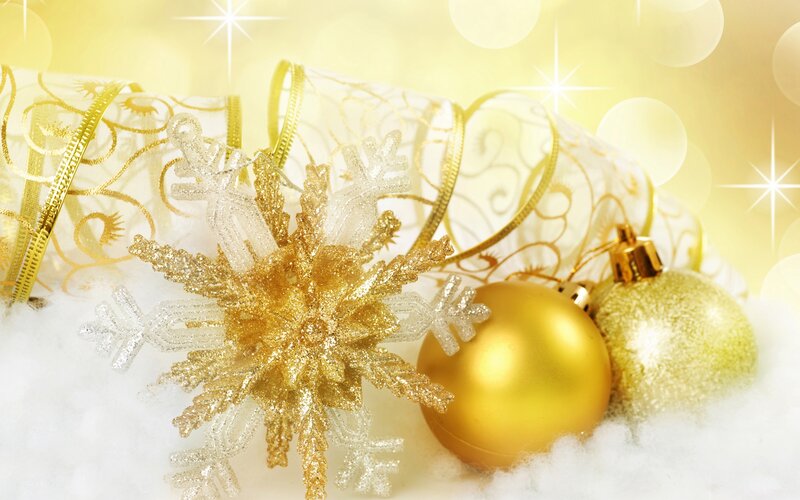Gold and White Snowflake