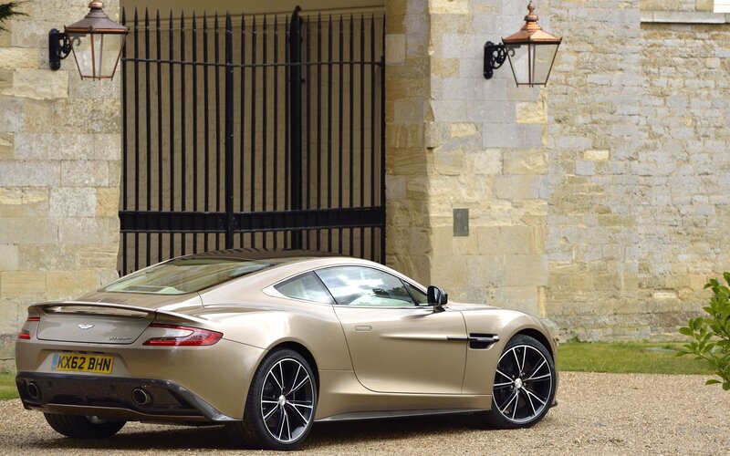 Gold Aston Martin Car