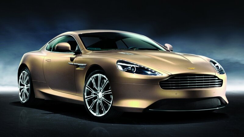 Gold Aston Martin DB9