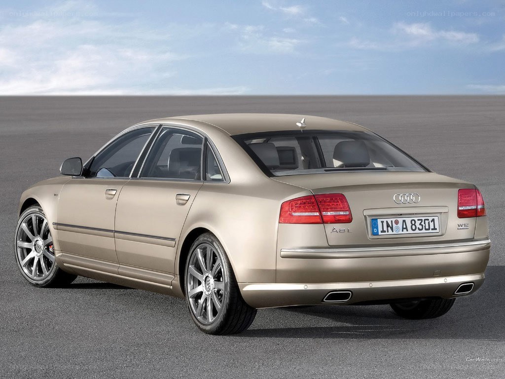 gold audi a8 sedan