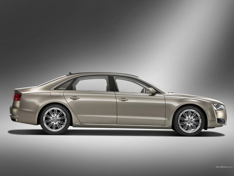 gold audi a8 sedan