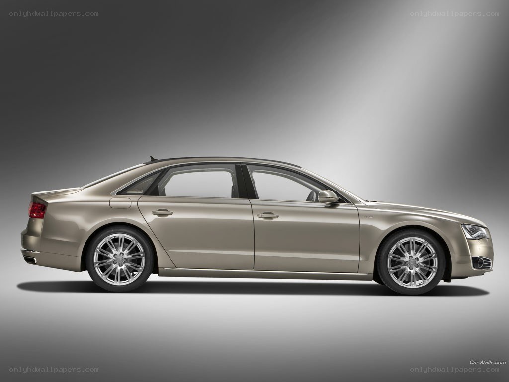 gold audi a8 sedan