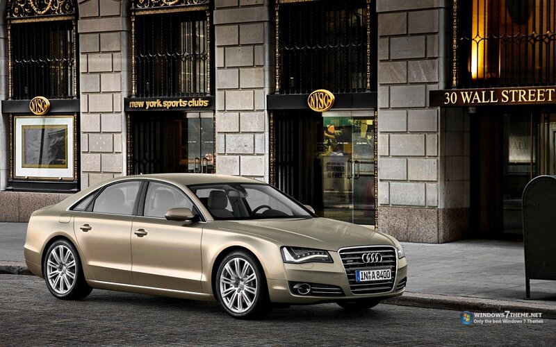 Gold Audi A8 Sedan — Dramatic, Afternoon