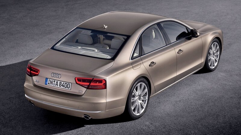 Gold Audi A8 Sedan — Neutral, Photograph
