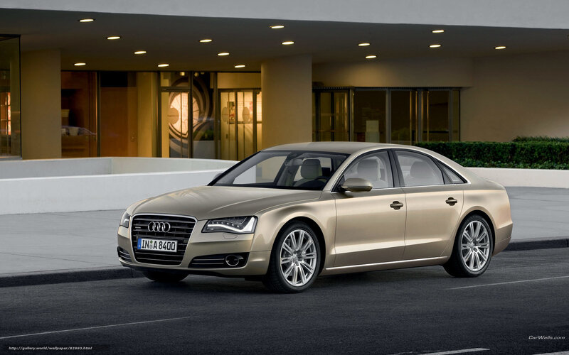 Gold Audi A8 Sedan — Serene, Night