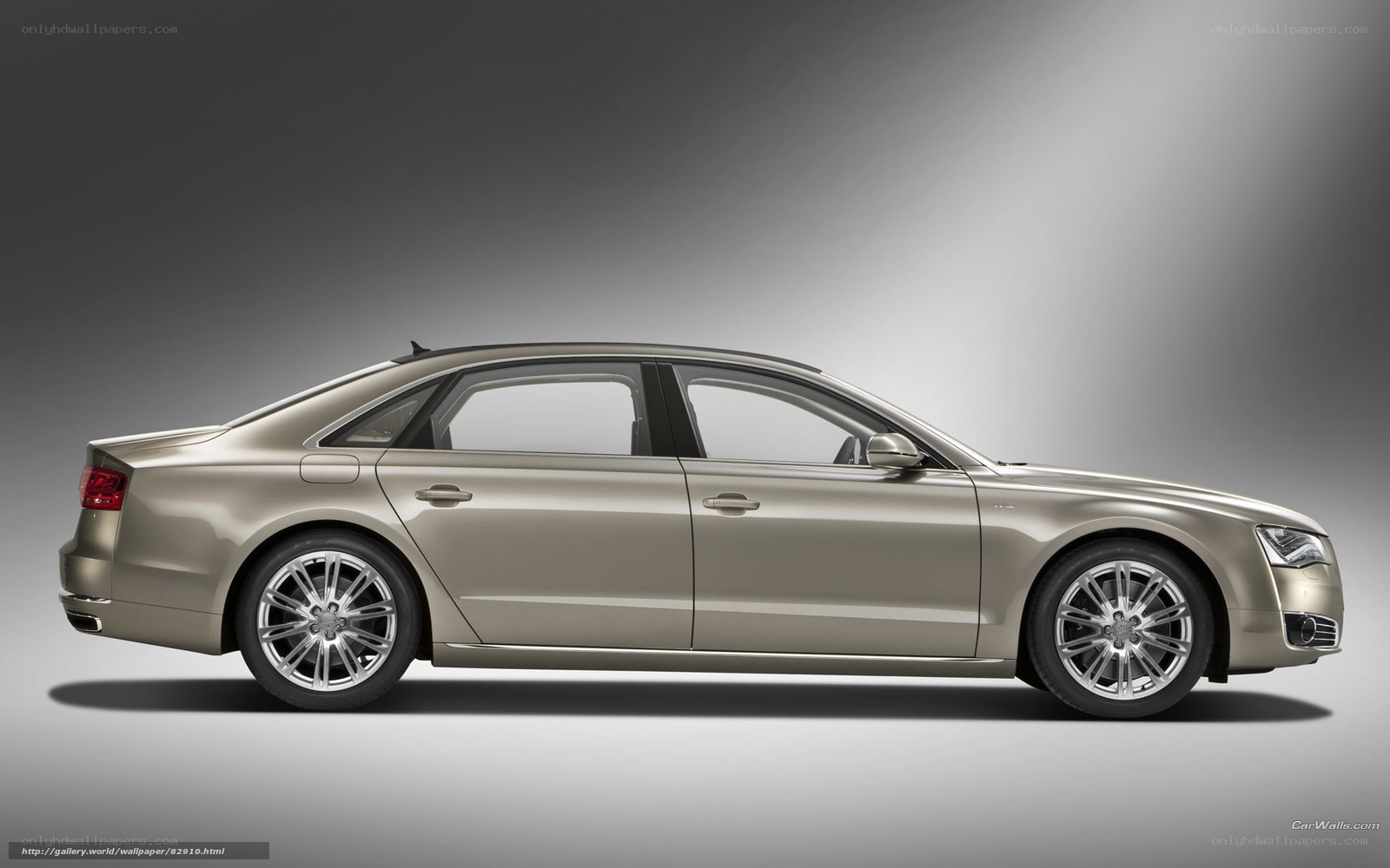 gold audi a8 sedan