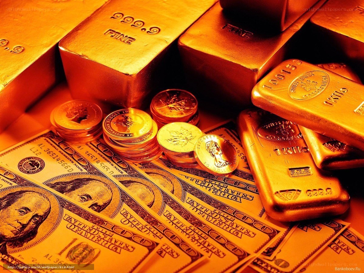 gold bars and currency