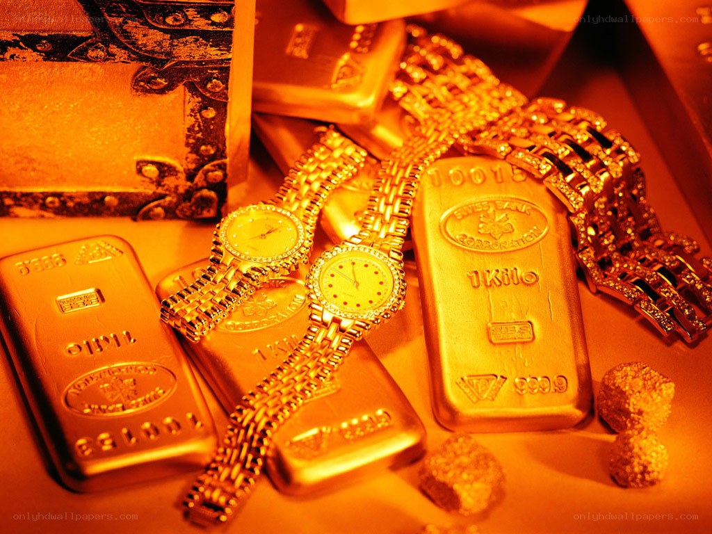 Gold bars and watches