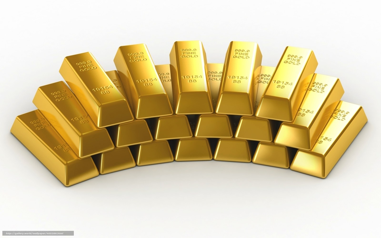 gold bars in a row