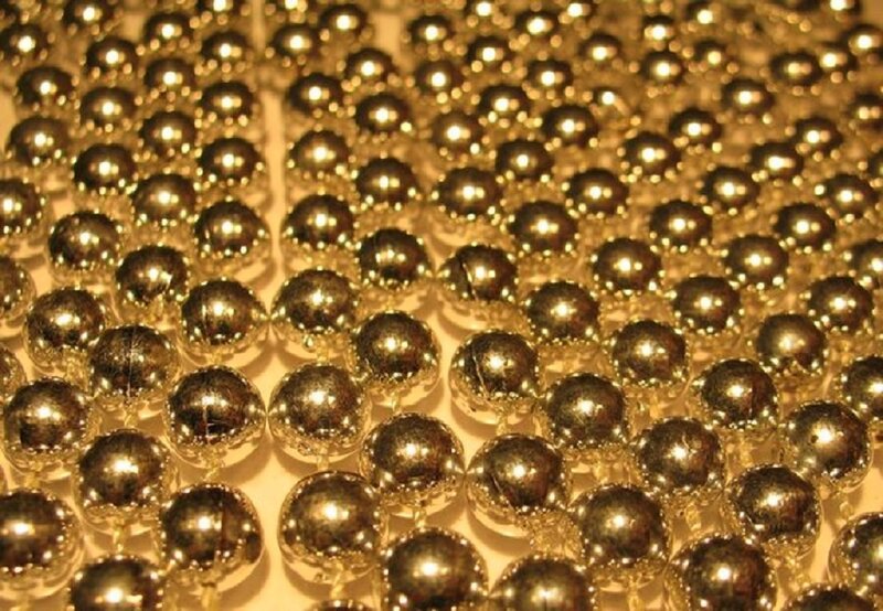 Gold Beads on String