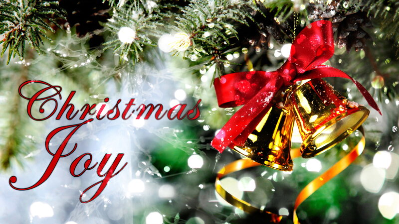 Gold Bells on Tree — Green, Festive
