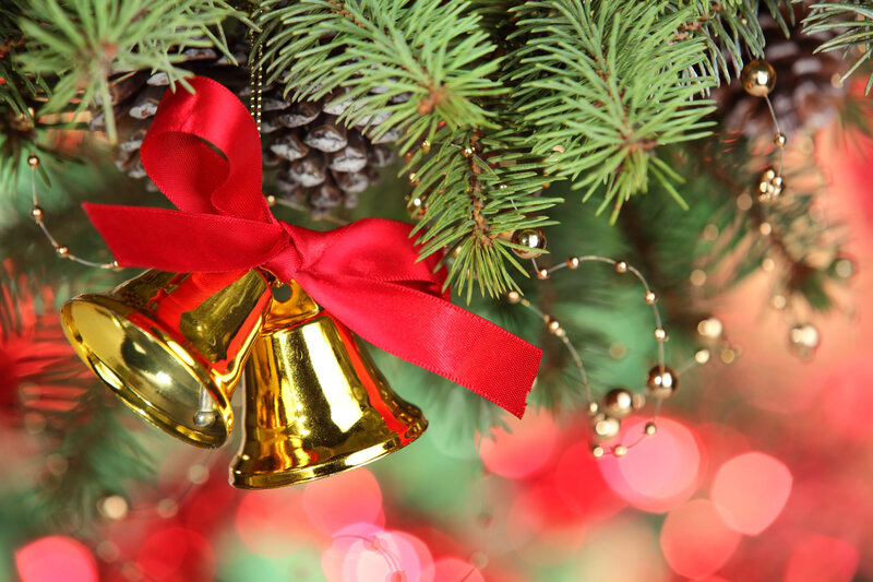 Gold Bells on Tree — Green