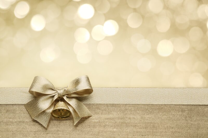 Gold Bow with Bell