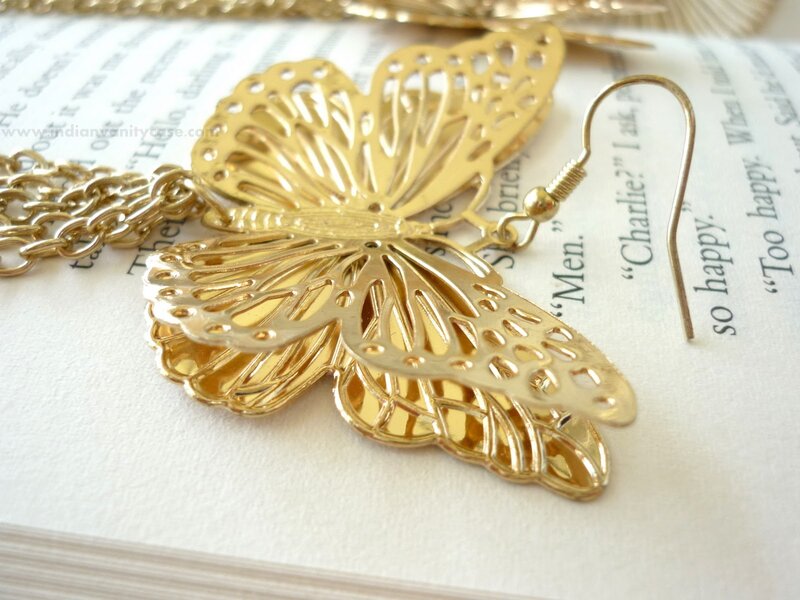Gold Butterfly Earrings