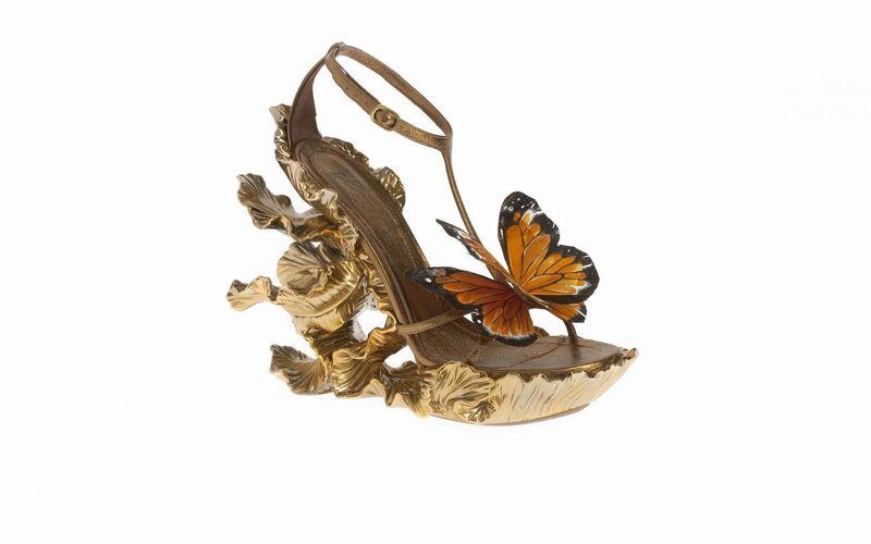 Gold Butterfly Sandal — Elegant