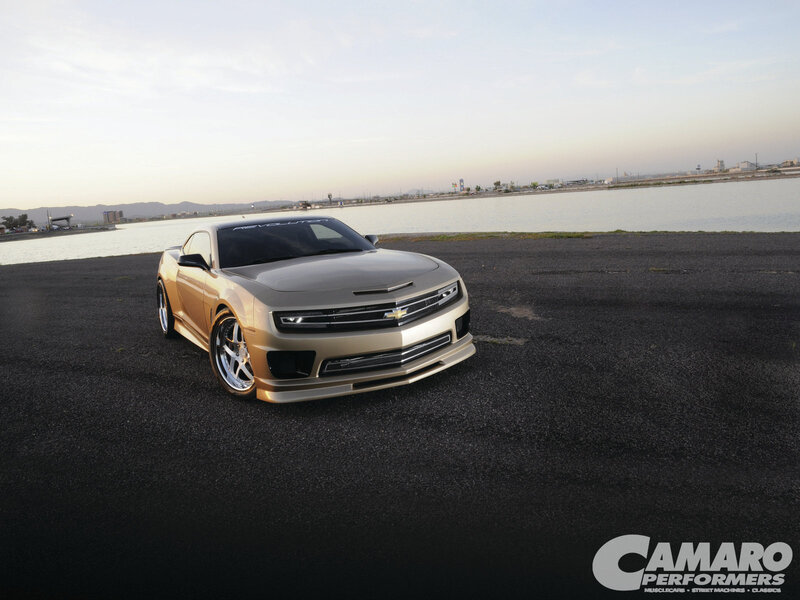 Gold Camaro Car