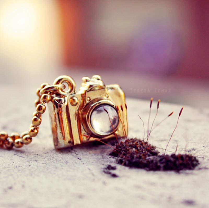 Gold Camera Pendant