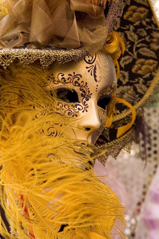 Gold Carnival Mask