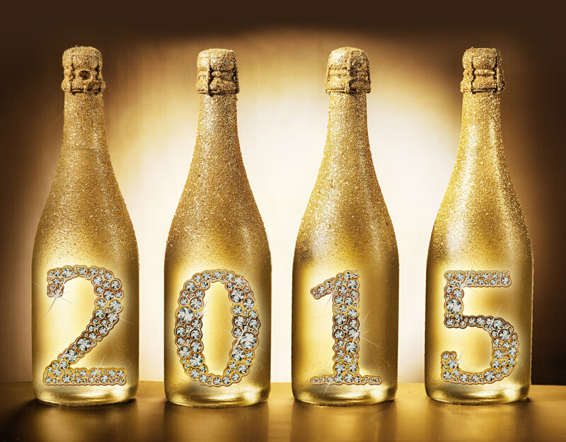 Gold Champagne Bottles