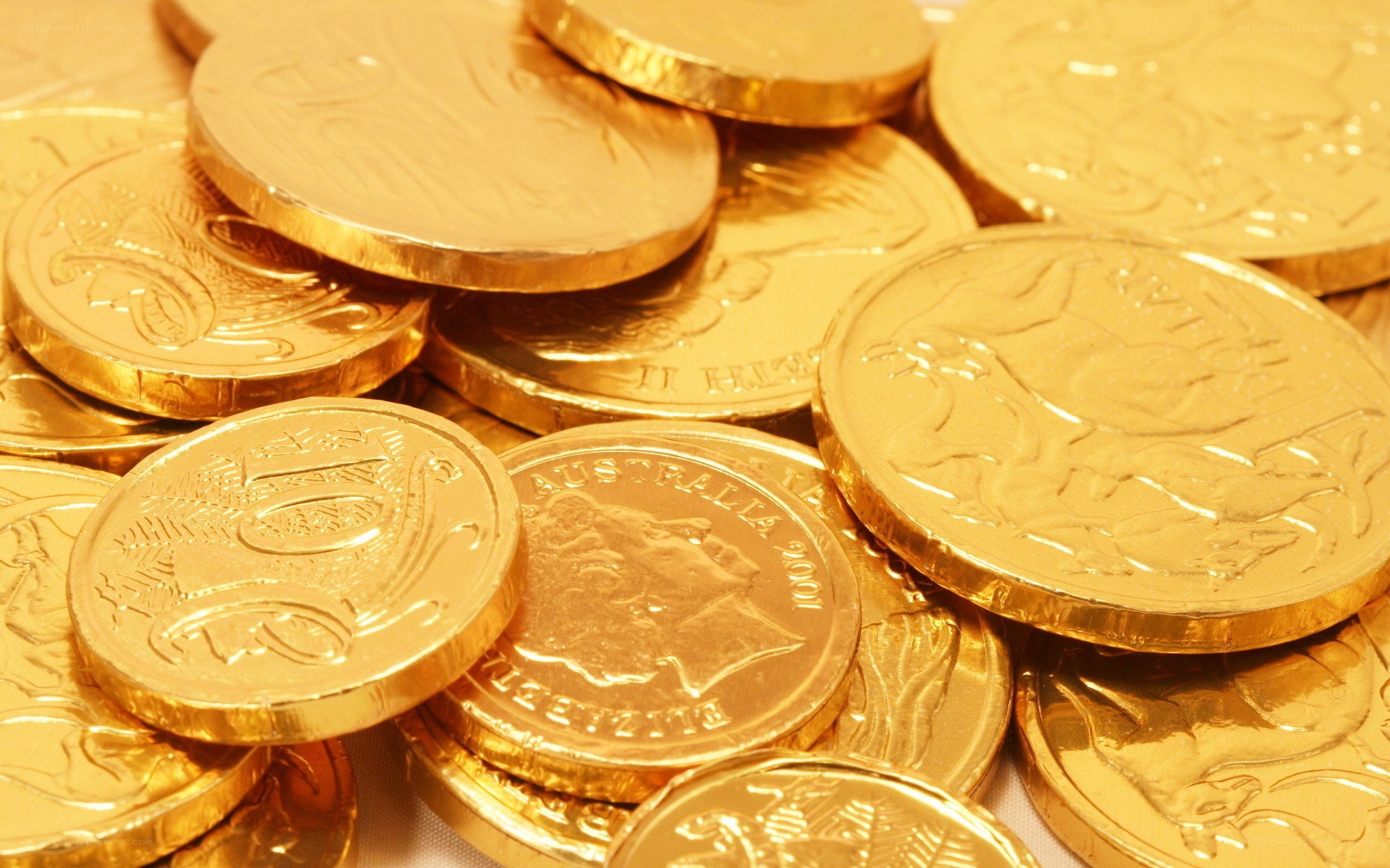 gold chocolate coins