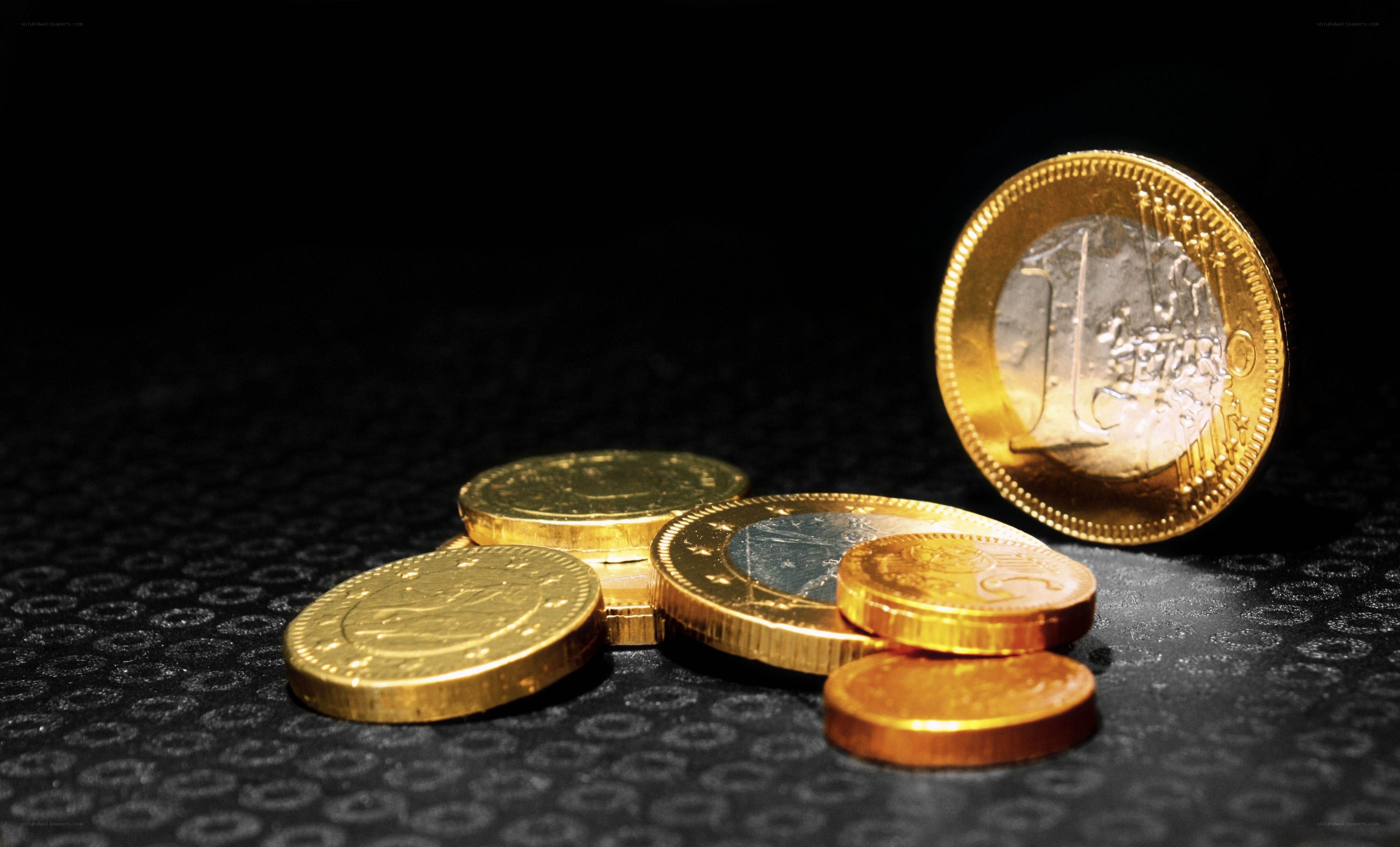 gold chocolate coins