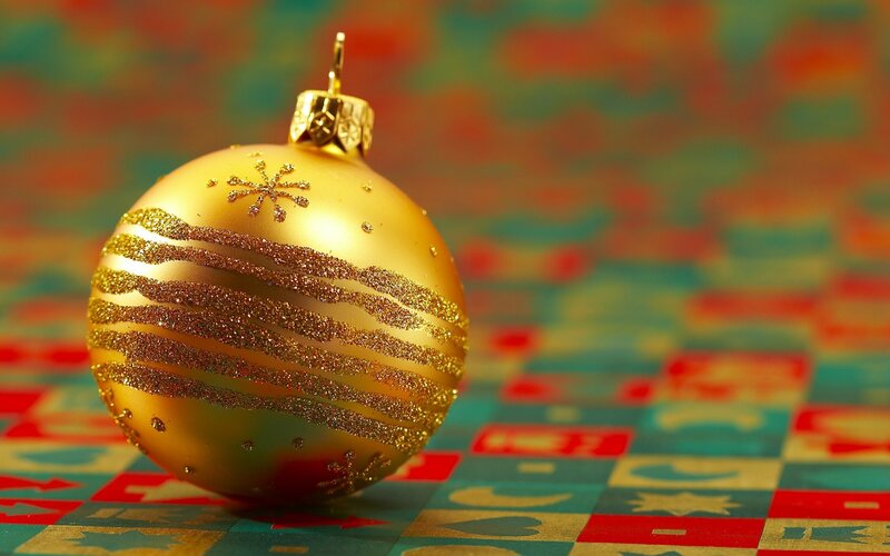 Gold Christmas Ornament — Festive