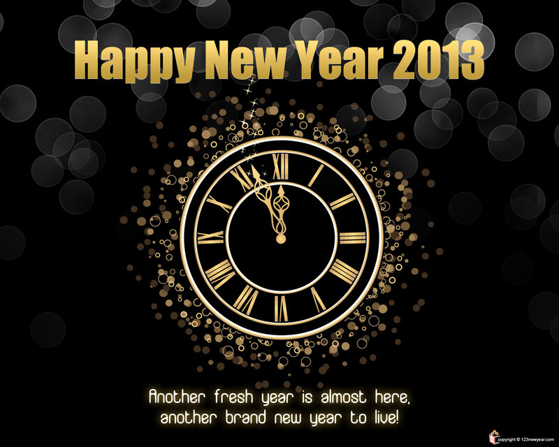 Gold Clock on Black — Celebratory, Night