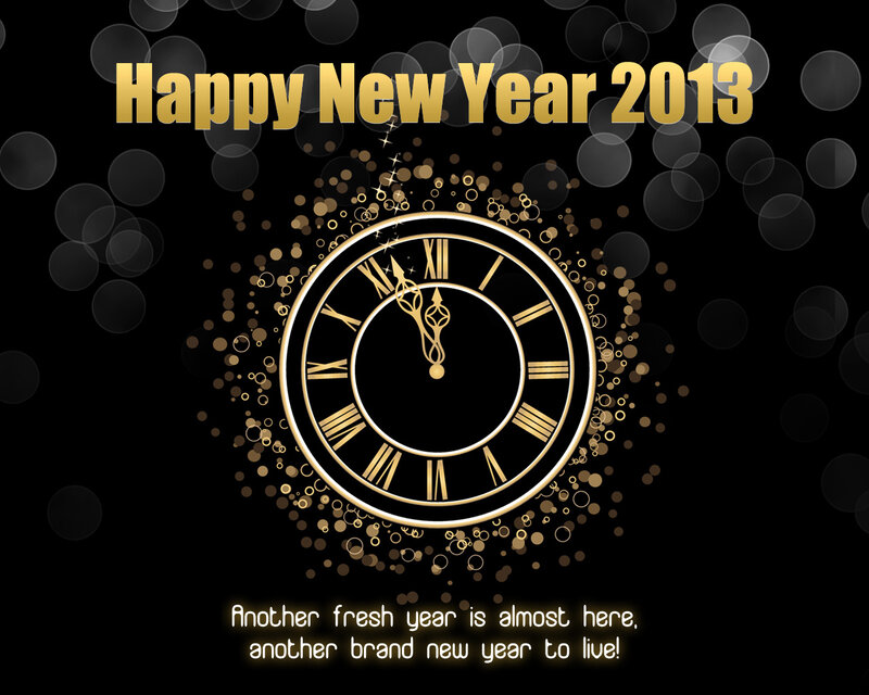 Gold Clock on Black — Celebratory