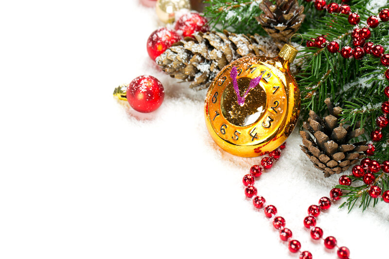 Gold Clock Ornament