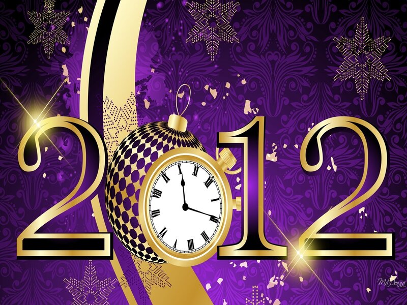 Gold Clock with Ornaments