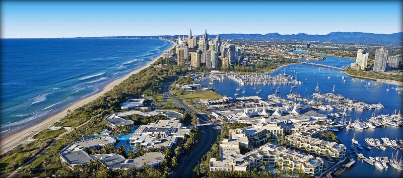 Gold Coast Skyline — Blue, Serene