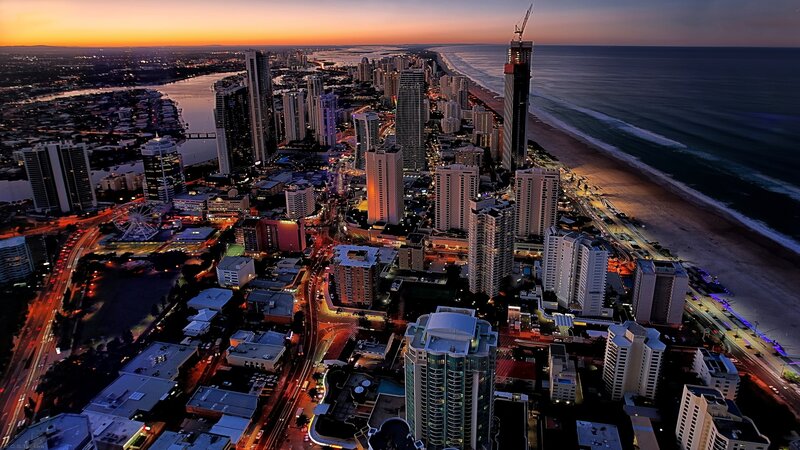 Gold Coast Skyline — Orange