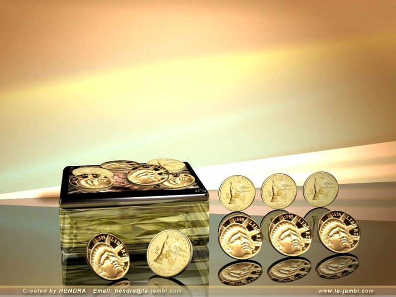 gold coins in a box