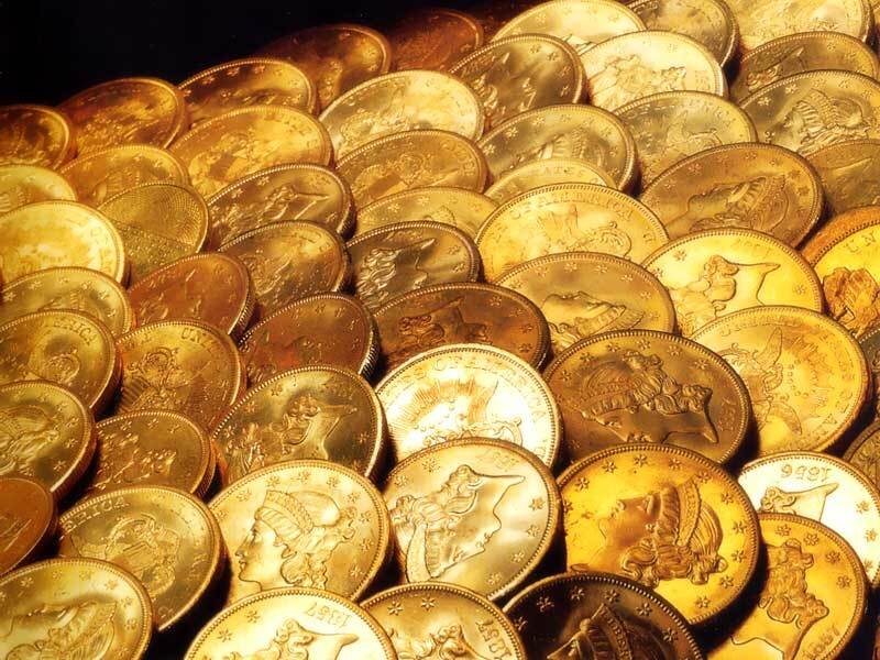 Gold Coins Pile — Dramatic