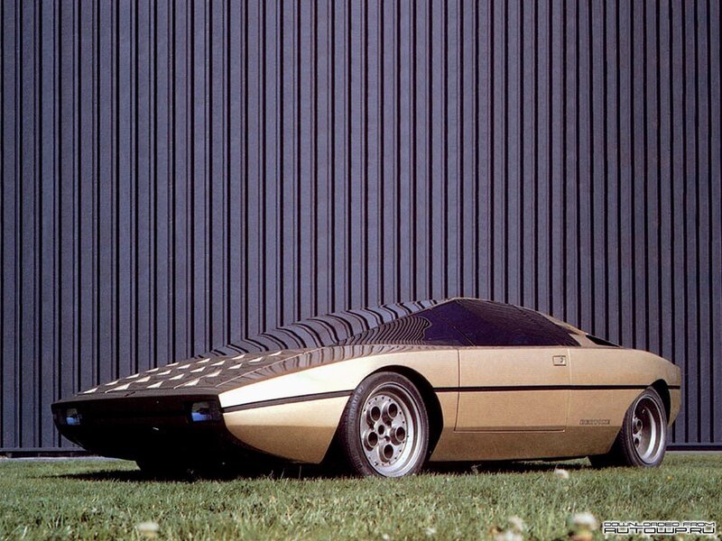 Gold Concept Car — Dramatic, Afternoon, Photograph