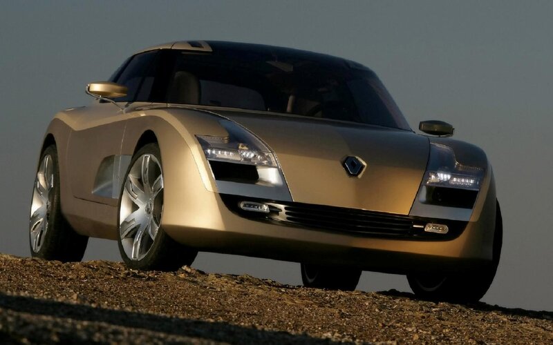 Gold Concept Car — Dramatic, Sunset
