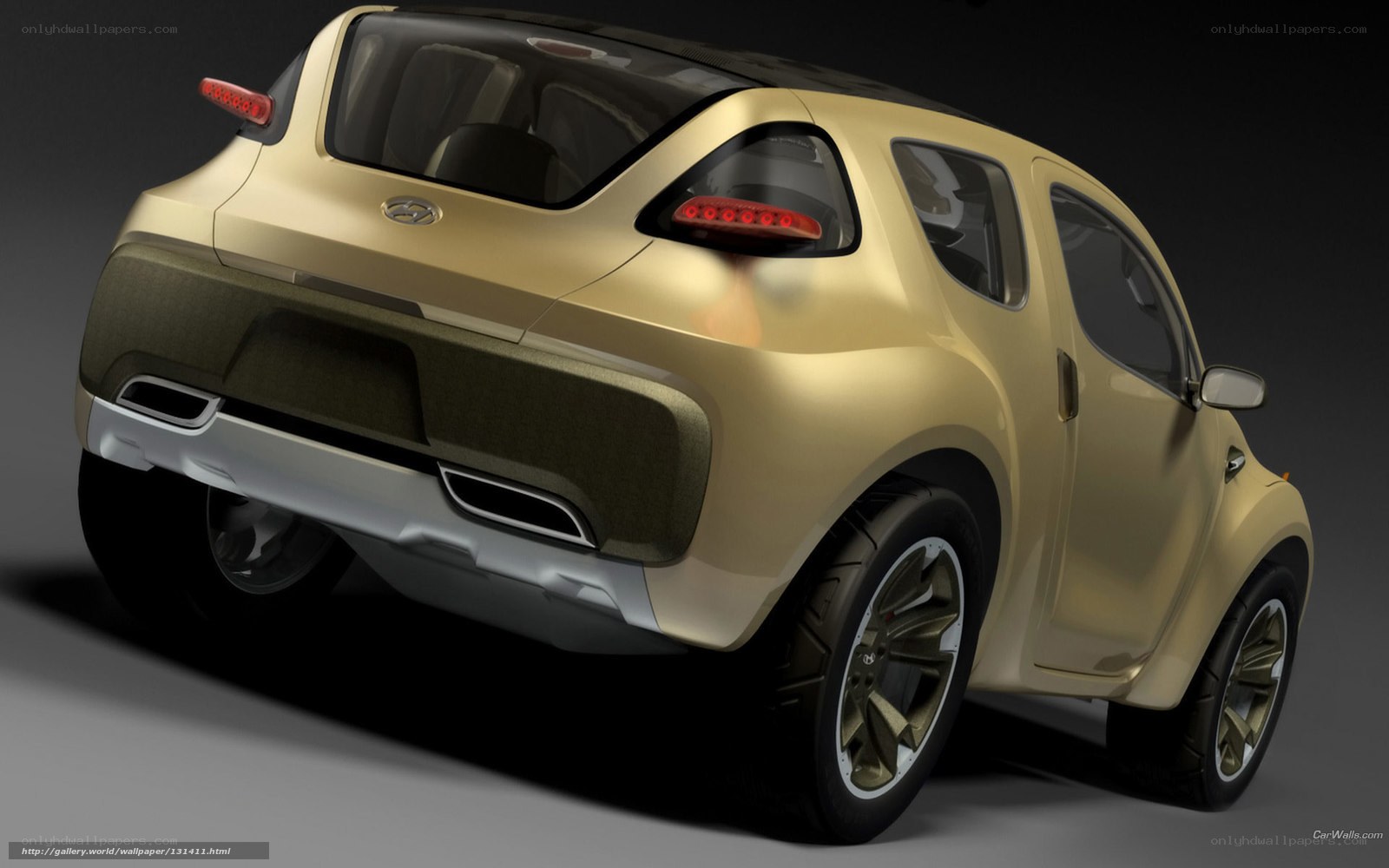 gold concept car rear view
