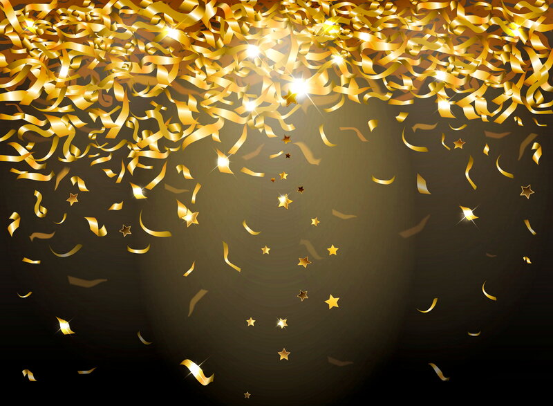Gold Confetti Falling
