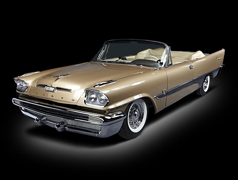 Gold Convertible Car — Dramatic
