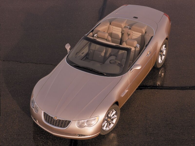 gold convertible car from above